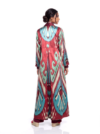 Silk Ikat Maxi Jacket IK110