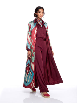 Silk Ikat Maxi Jacket IK110