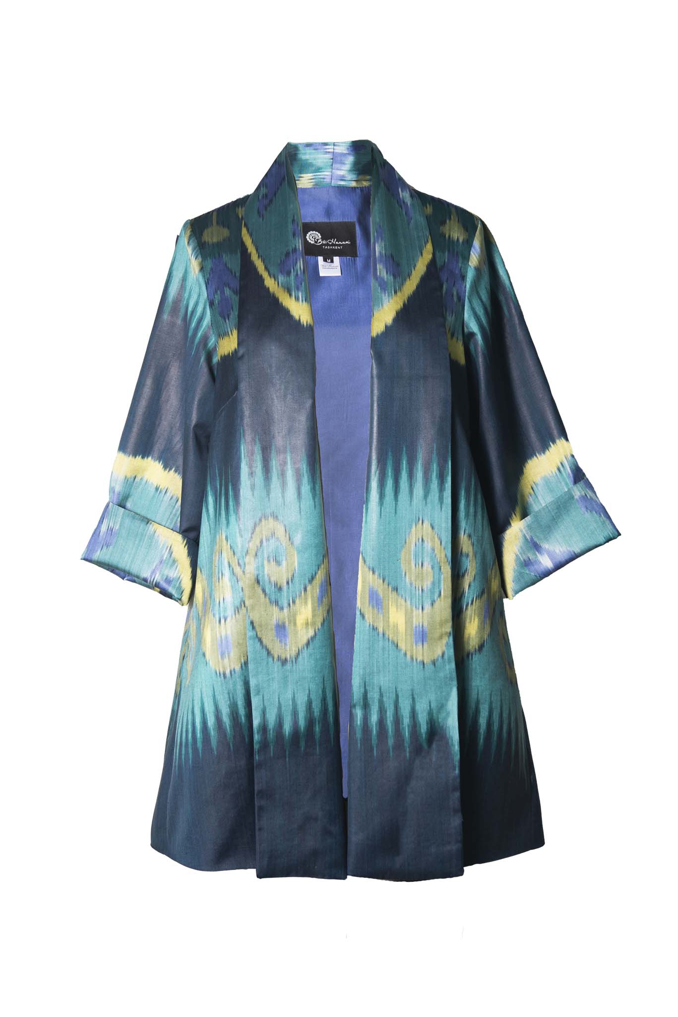 SILK IKAT SHAWL COLLAR JACKET
