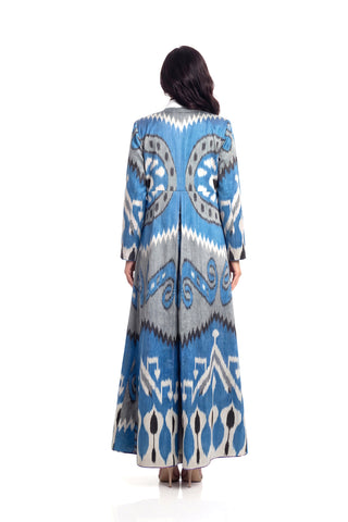 Silk Ikat Maxi Jacket IK111