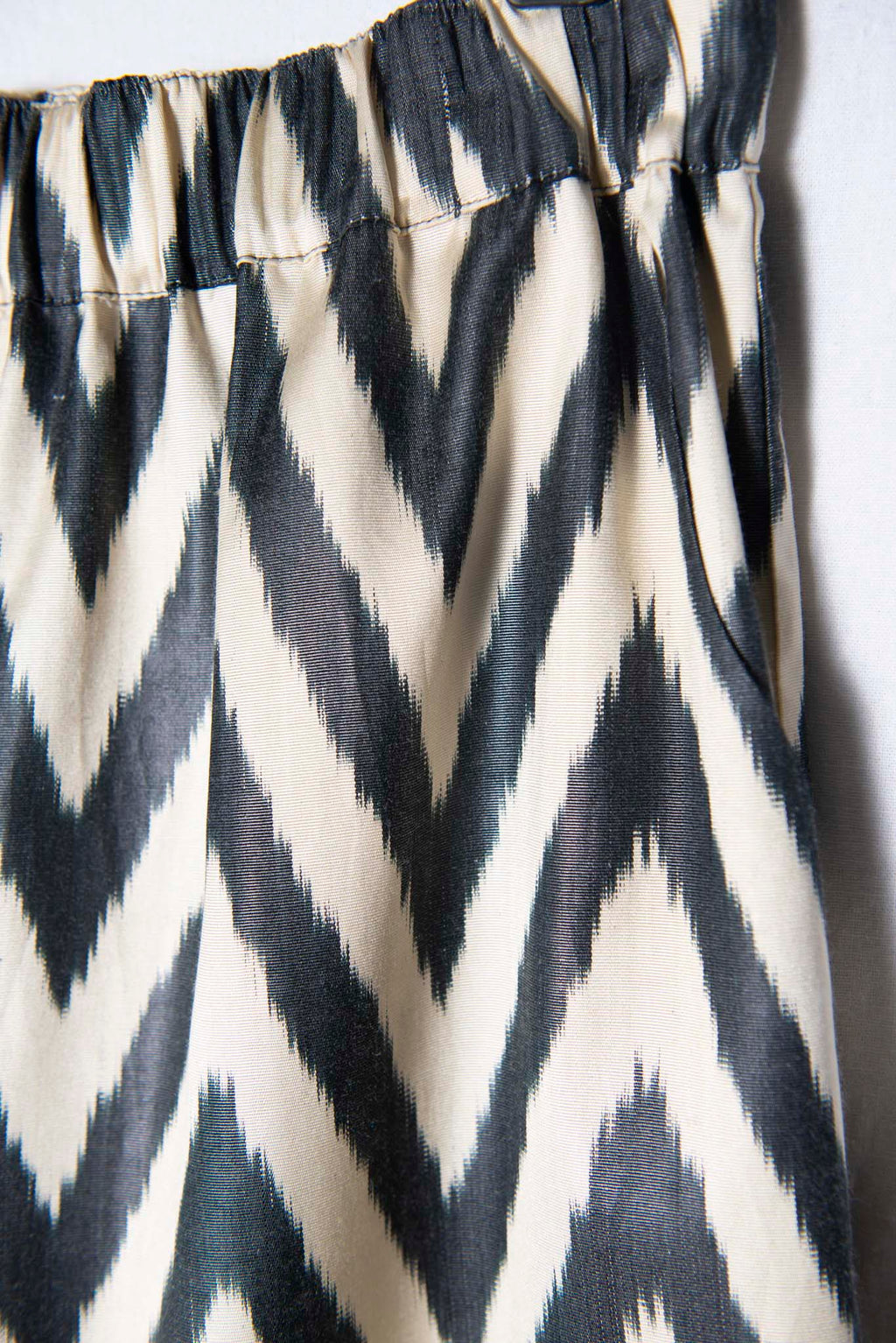 SILK IKAT WIDE-LEG PANTS