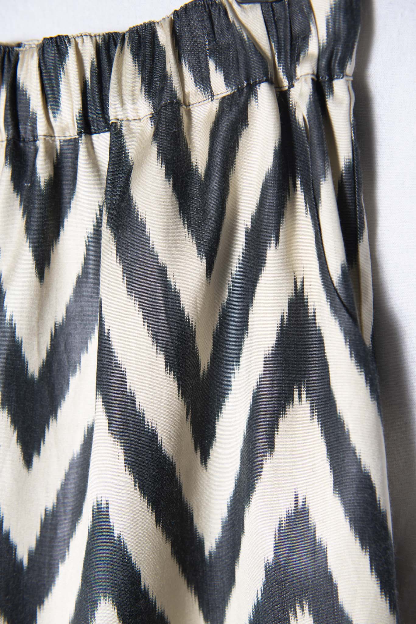 SILK IKAT WIDE-LEG PANTS
