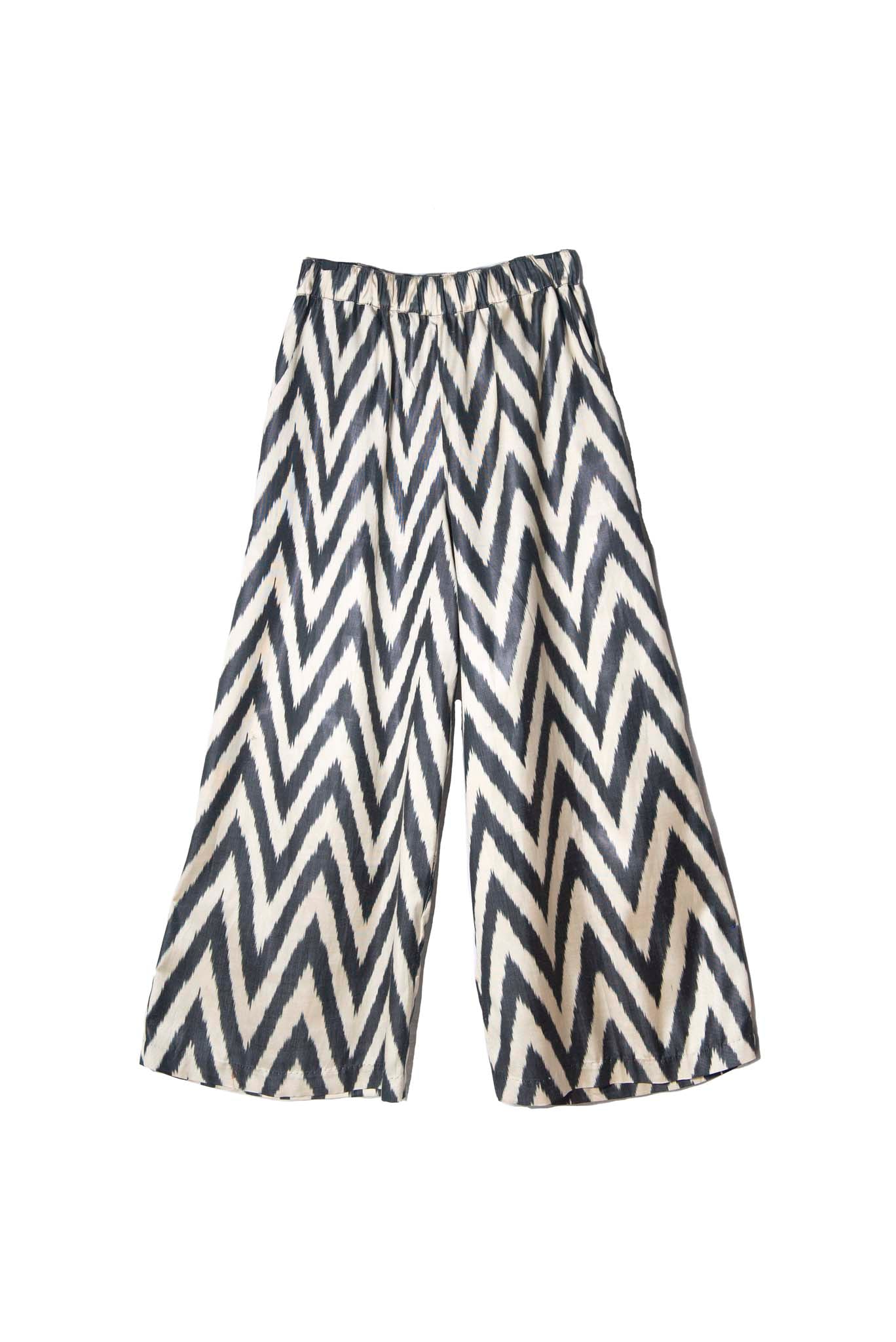 SILK IKAT WIDE-LEG PANTS