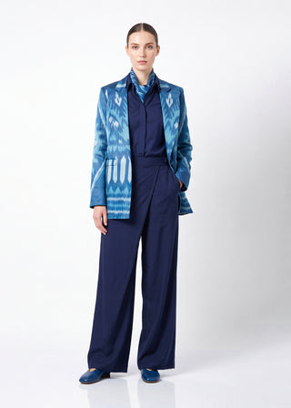 SILK IKAT ENGLISH COLLAR JACKET IK107