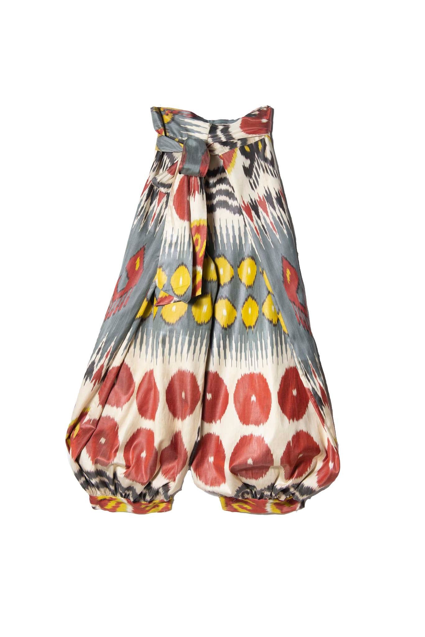 SILK IKAT COMBO HAREM WRAP PANTS