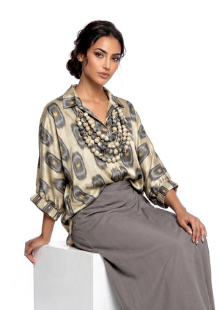 BEADED SILK IKAT NECKLACE IK86