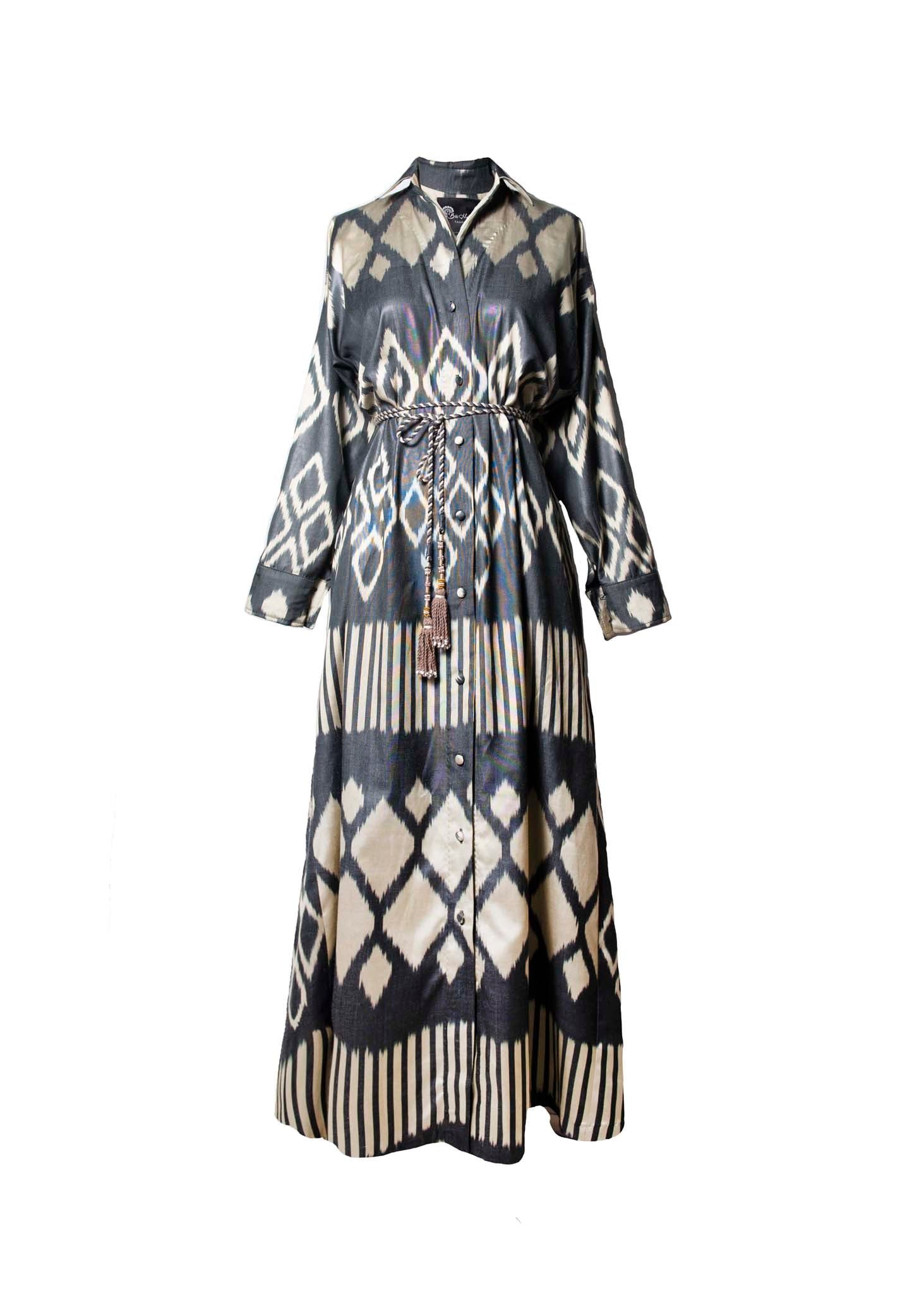 SILK IKAT SHIRT DRESS