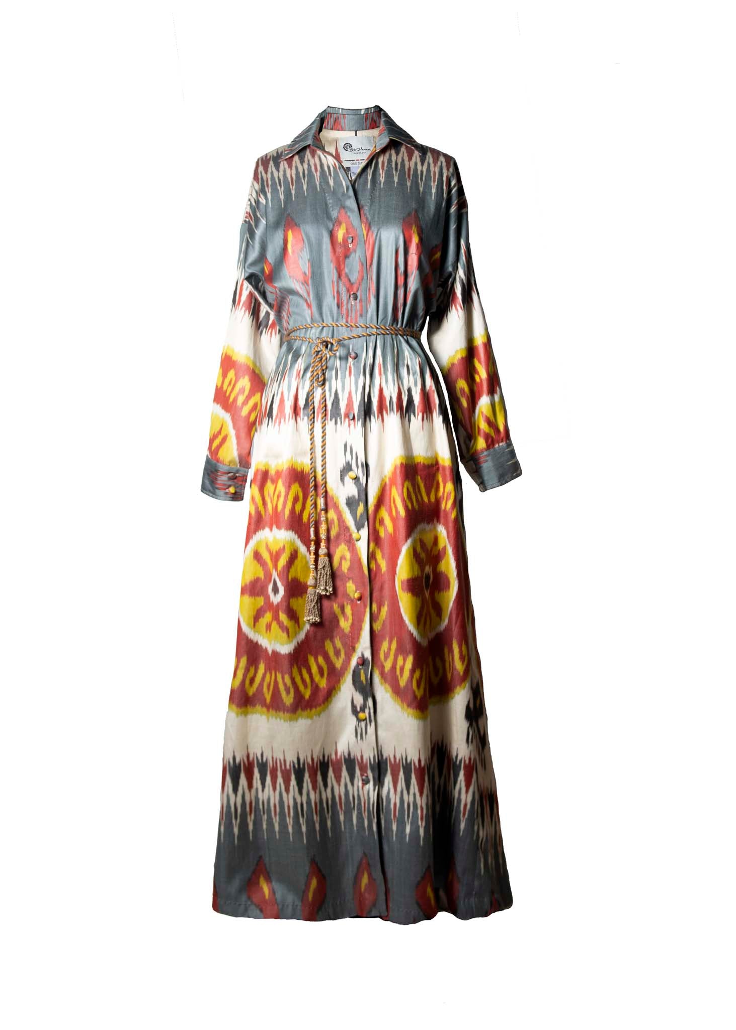 SILK IKAT SHIRT DRESS