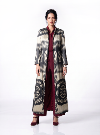 SILK IKAT MAXI JACKET IK74