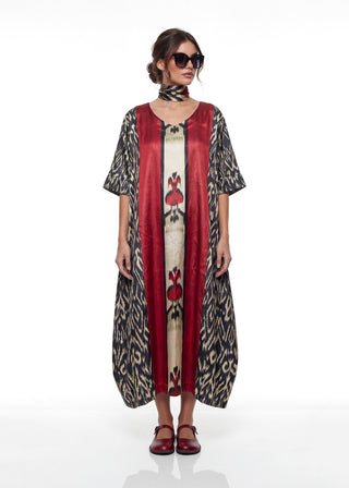 COMBO SILK IKAT DRESS IK101/IK96