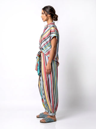 SILK IKAT REVERSIBLE HAREM PANTS IK108 / STR